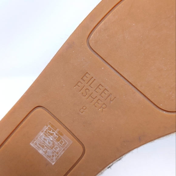 Eileen Fisher Black Suede Espadrille with Back Pull Tab Size 8 - Picture 10 of 10